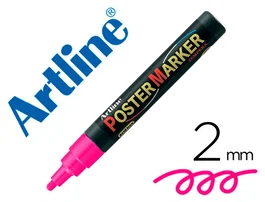 Artline EPP-4-ROS Rotulador Poster Marker Punta Redonda 2 mm Color Rosa Fluor