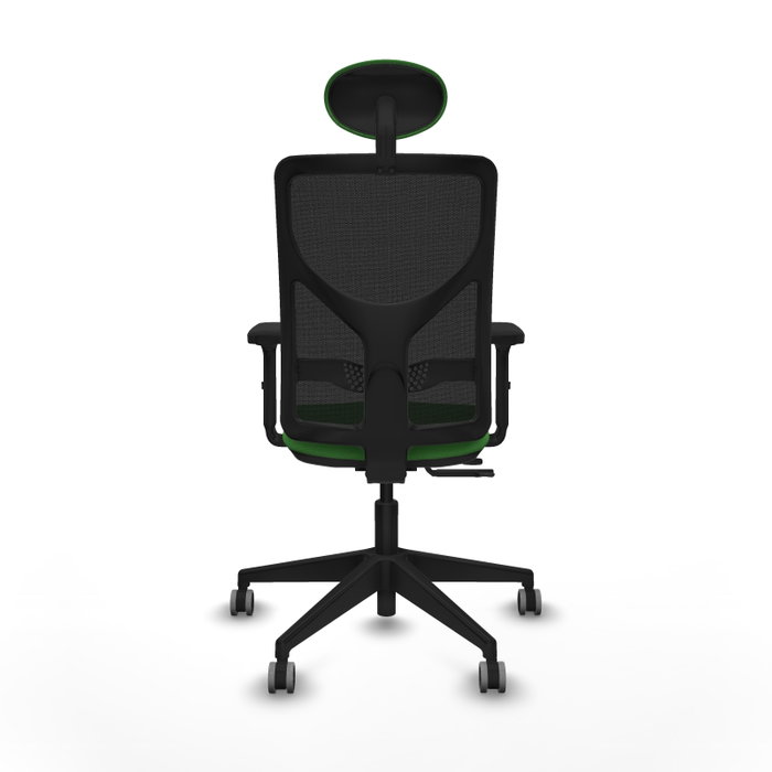 PIQUERAS Y CRESPO Silla de oficina Motilla con mecanismo Sincro/Traslack, Verde y Negro