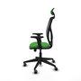 PIQUERAS Y CRESPO Silla de oficina Motilla con mecanismo Sincro/Traslack, Verde y Negro