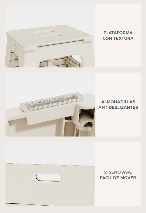 Confortime Taburete Plegable White 38x32x39.5cm
