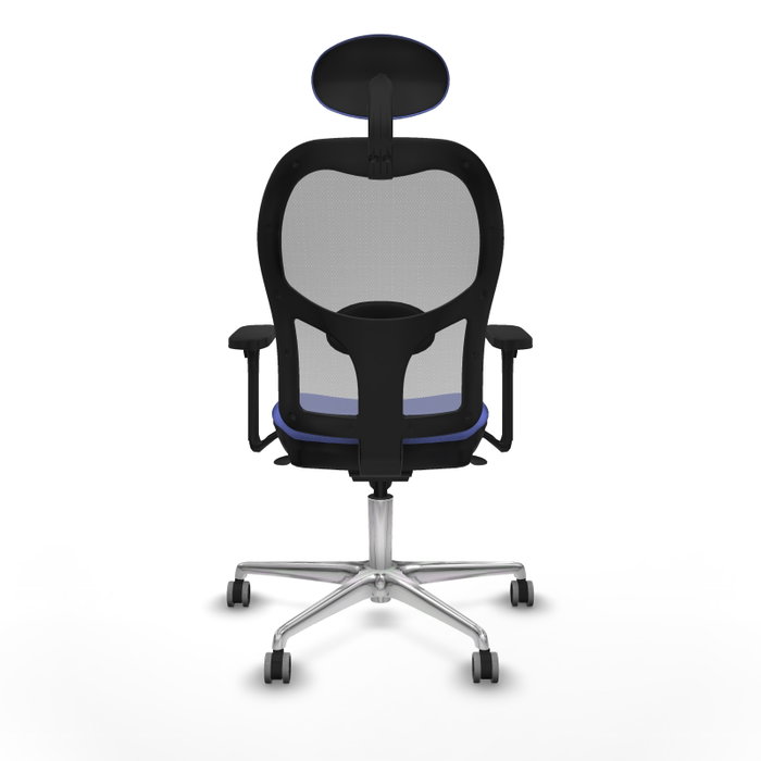 PIQUERAS Y CRESPO Silla de oficina Jorquera con mecanismo sincro, tela azul y malla gris PIQUERAS Y CRESPO Silla de oficina Jorquera con mecanismo sincro, tela azul y malla gris