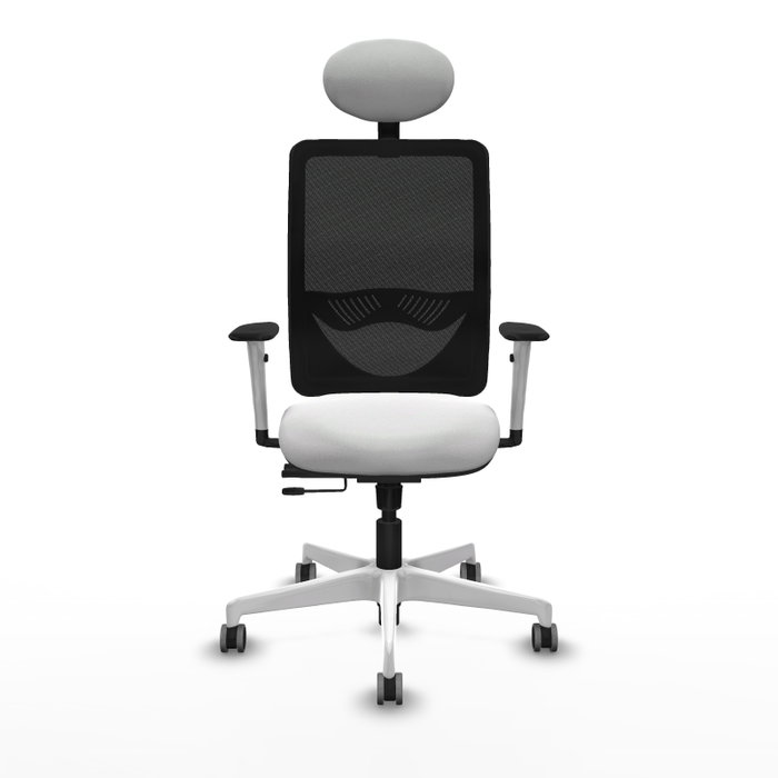 PIQUERAS Y CRESPO Silla de oficina Zulema con mecanismo Sincro/Traslack, Blanco y Negro