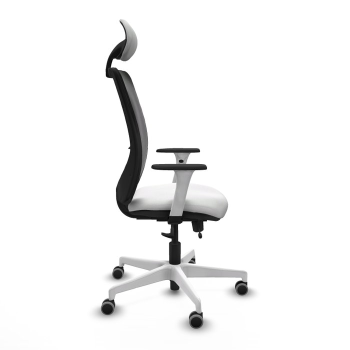 PIQUERAS Y CRESPO Silla de oficina Zulema con mecanismo Sincro/Traslack, Blanco y Negro