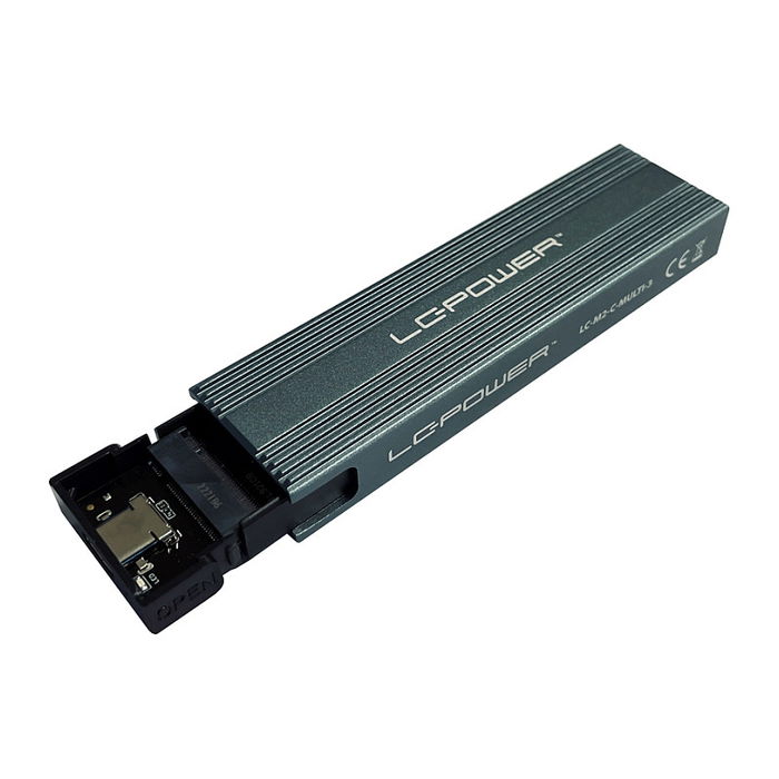 LC-Power LC-M2-C-MULTI-3 Caja Externa SSD M.2 NVMe y SATA USB 3.2 Antracita