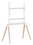 GEMBIRD Soporte para TV TVS-86F-01-W de hasta 86 pulgadas, Blanco, Madera