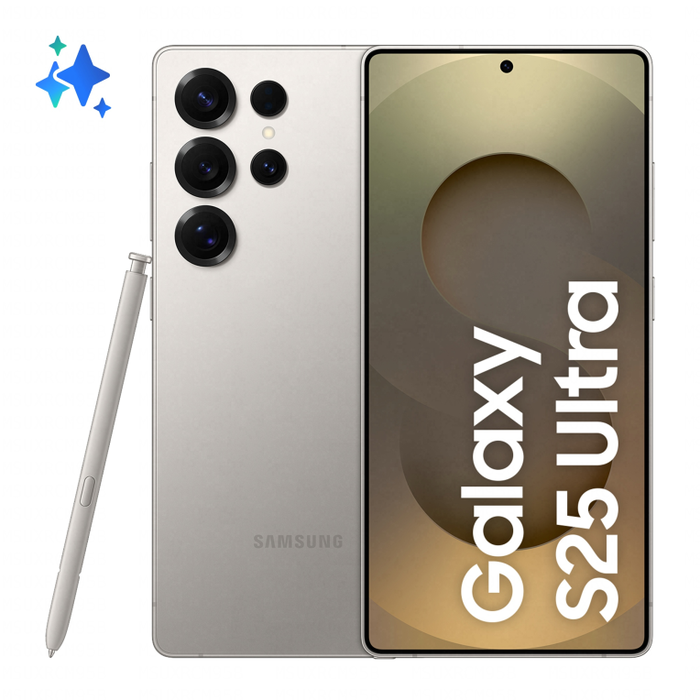 Samsung Galaxy S25 Ultra Smartphone 17.5 cm (6.9") Dynamic AMOLED 2X 512 GB 12 GB RAM Android 15 5G Snapdragon 8 Elite Cámara 200 MP Batería 5000 mAh IP68 Gris Titanio