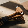 Native Union Belt Cable Duo Cable de Carga Universal USB-C y Lightning 2 en 1 con Correa de Cuero Kraft de 1.5m - C To C/L