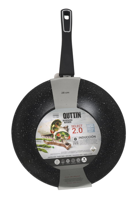 Inde Alu.Forj.Select 2.0 Quttin Sarten Wok 28 cm con recubrimiento (6 Unidades) Inde Alu.Forj.Select 2.0 Quttin Sarten Wok 28 cm con recubrimiento (6 Unidades)