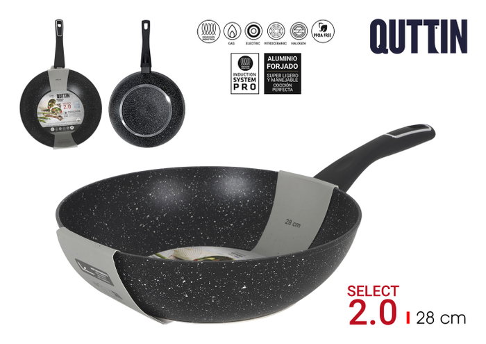 Inde Alu.Forj.Select 2.0 Quttin Sarten Wok 28 cm con recubrimiento (6 Unidades) Inde Alu.Forj.Select 2.0 Quttin Sarten Wok 28 cm con recubrimiento (6 Unidades)