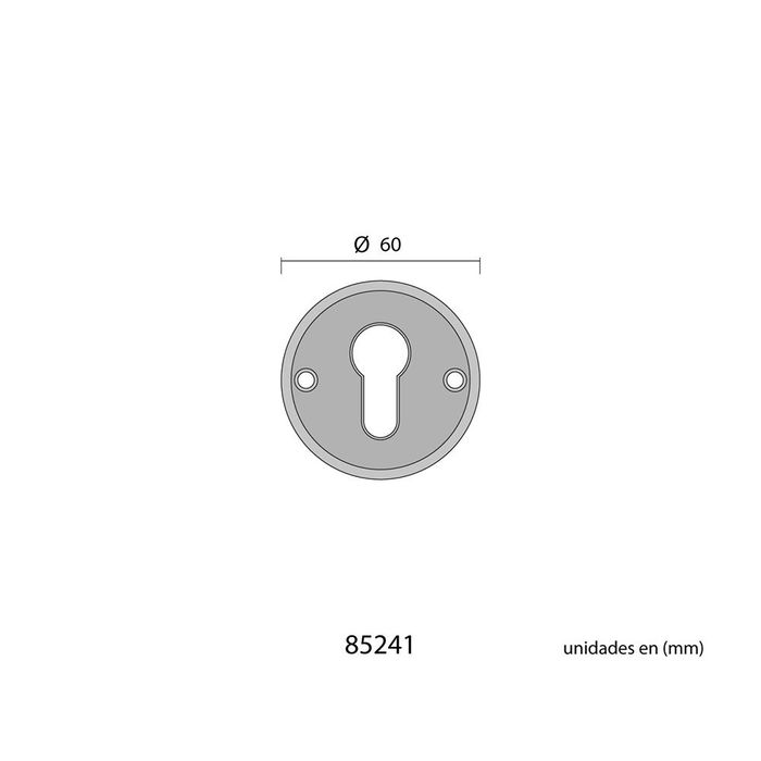 Edm Bocallave Redondo 60 mm Latón Dorado