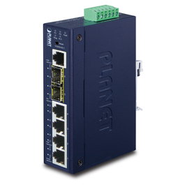 Planet IGS-5225-4T2S - Switch Gestionado L2+ Industrial, 4 Puertos Gigabit Ethernet (10/100/1000) + 2 Puertos SFP, Montaje en Pared/Rail DIN, Conmutación 12 Gbit/s