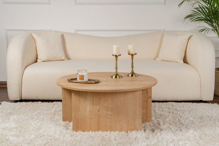 Nordure Mesa de Café Moira Roble 90 cm
