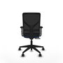 PIQUERAS Y CRESPO Silla de oficina Motilla con mecanismo Sincro/Traslack, Azul marino y Negro