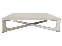 DKD Home Decor Mesa de Centro de Olmo Macizo Blanco