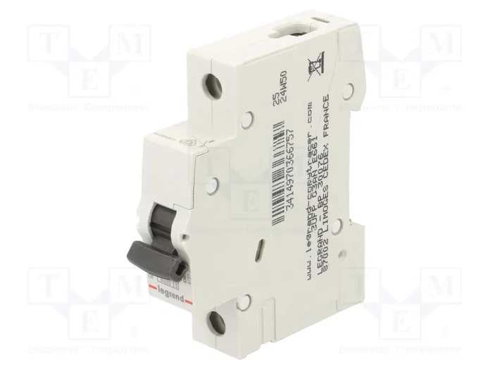 LEGRAND RX3 Interruptor magnetotérmico 20A 1P Caract B LEGRAND RX3 Interruptor magnetotérmico 20A 1P Caract B