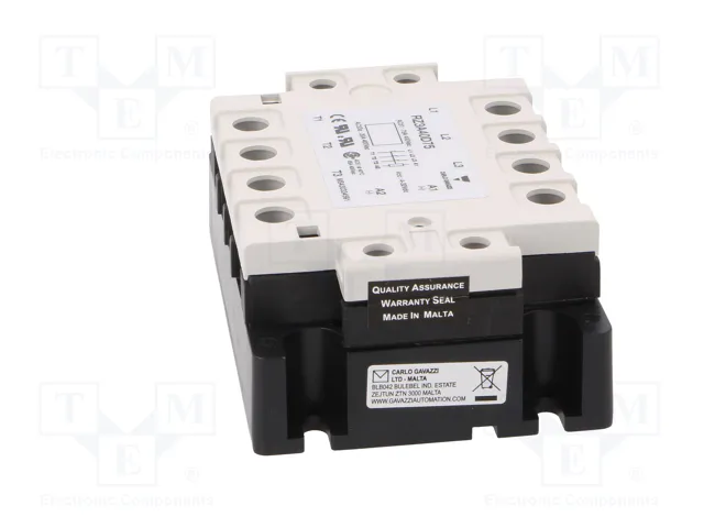 CARLO GAVAZZI RZ3A40D75 Relé de semiconductor trifásico 75A CARLO GAVAZZI RZ3A40D75 Relé de semiconductor trifásico 75A