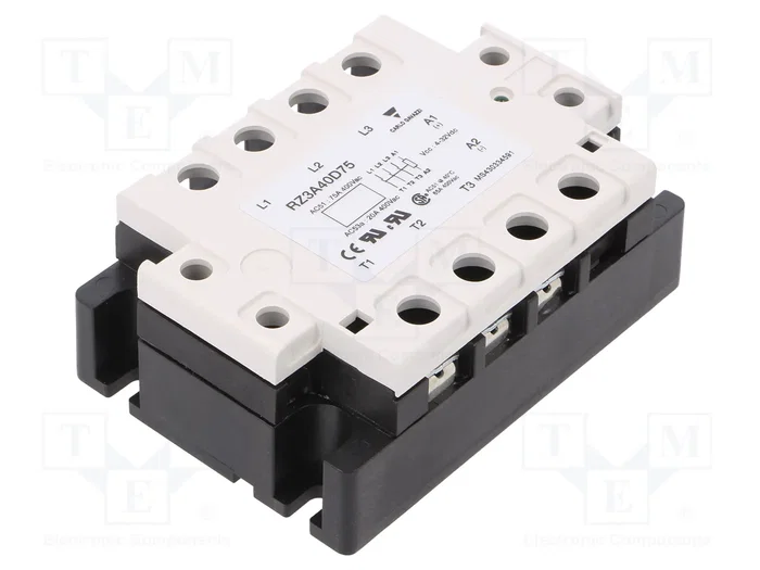 CARLO GAVAZZI RZ3A40D75 Relé de semiconductor trifásico 75A CARLO GAVAZZI RZ3A40D75 Relé de semiconductor trifásico 75A