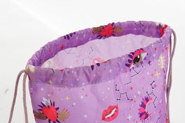 DKD Home Decor Mochila Lila Rosa 1 x 36 x 28 cm, Colección Good Luck, Ambiente Moderno, Nylon/Poliéster, Impermeable