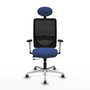 PIQUERAS Y CRESPO Silla de oficina Zulema con mecanismo Sincro/Traslack Azul marino y Negro