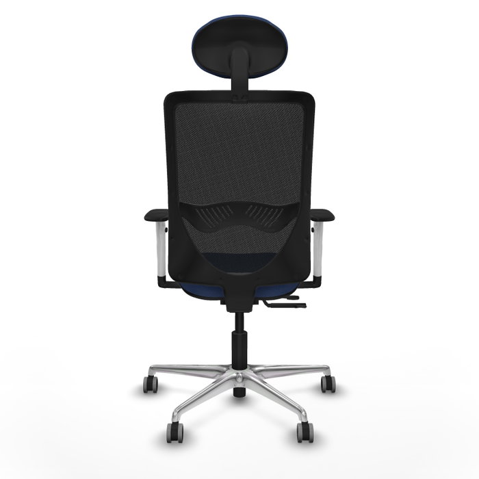 PIQUERAS Y CRESPO Silla de oficina Zulema con mecanismo Sincro/Traslack Azul marino y Negro