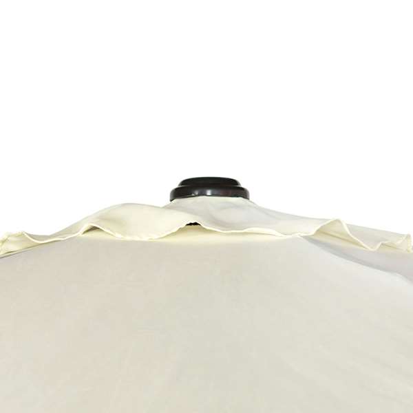 Color Baby Parasol Terraza 300 cm con Chimenea Mástil Aluminio 4,8 cm Color Crema