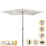 Color Baby Parasol Terraza 300 cm con Chimenea Mástil Aluminio 4,8 cm Color Crema