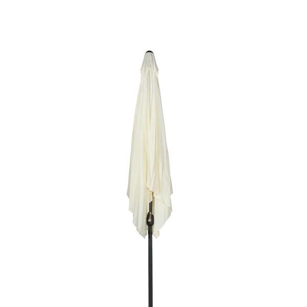 Color Baby Parasol Terraza 300 cm con Chimenea Mástil Aluminio 4,8 cm Color Crema