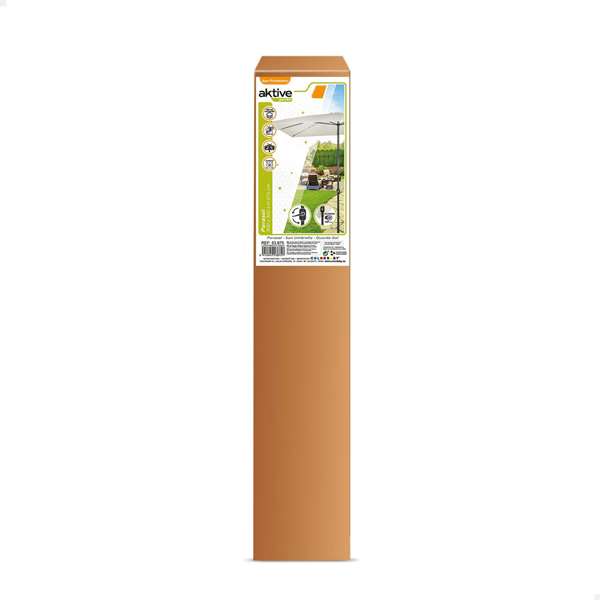 Color Baby Parasol Terraza 300 cm con Chimenea Mástil Aluminio 4,8 cm Color Crema