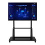 Techly ICA-TR30 Soporte de TV con Ruedas Multifunción, Piso, Hasta 150 kg y Pantallas de 55 pulgadas (139.7 cm) a 100 pulgadas (2.54 m), Color Negro