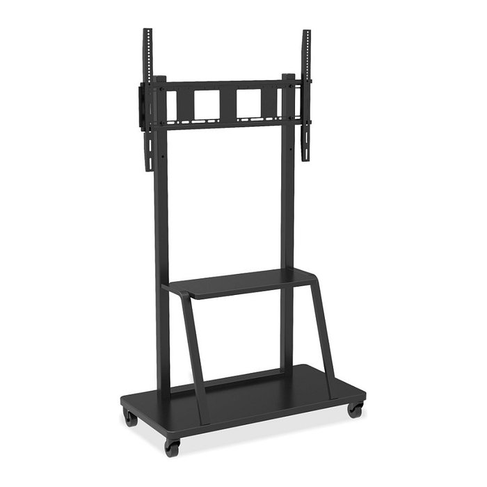 Techly ICA-TR30 Soporte de TV con Ruedas Multifunción, Piso, Hasta 150 kg y Pantallas de 55 pulgadas (139.7 cm) a 100 pulgadas (2.54 m), Color Negro