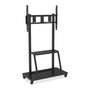 Techly ICA-TR30 Soporte de TV con Ruedas Multifunción, Piso, Hasta 150 kg y Pantallas de 55 pulgadas (139.7 cm) a 100 pulgadas (2.54 m), Color Negro