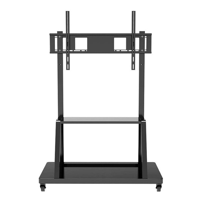 Techly ICA-TR30 Soporte de TV con Ruedas Multifunción, Piso, Hasta 150 kg y Pantallas de 55 pulgadas (139.7 cm) a 100 pulgadas (2.54 m), Color Negro