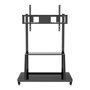 Techly ICA-TR30 Soporte de TV con Ruedas Multifunción, Piso, Hasta 150 kg y Pantallas de 55 pulgadas (139.7 cm) a 100 pulgadas (2.54 m), Color Negro