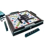 Hasbro Scrabble Deluxe - Juego de mesa con tablero giratorio y sistema de muescas para fichas, edición negro y plateado, para 2-4 jugadores, +10 años