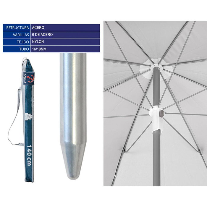 Parasol 140 cm No Orient Hierro Nylon Upf 16-19 mm