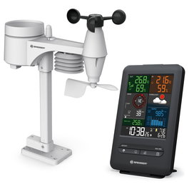 Bresser 5-in-1 Beaufort Estación Meteorológica de Exterior con Higrómetro, Termómetro y Barómetro