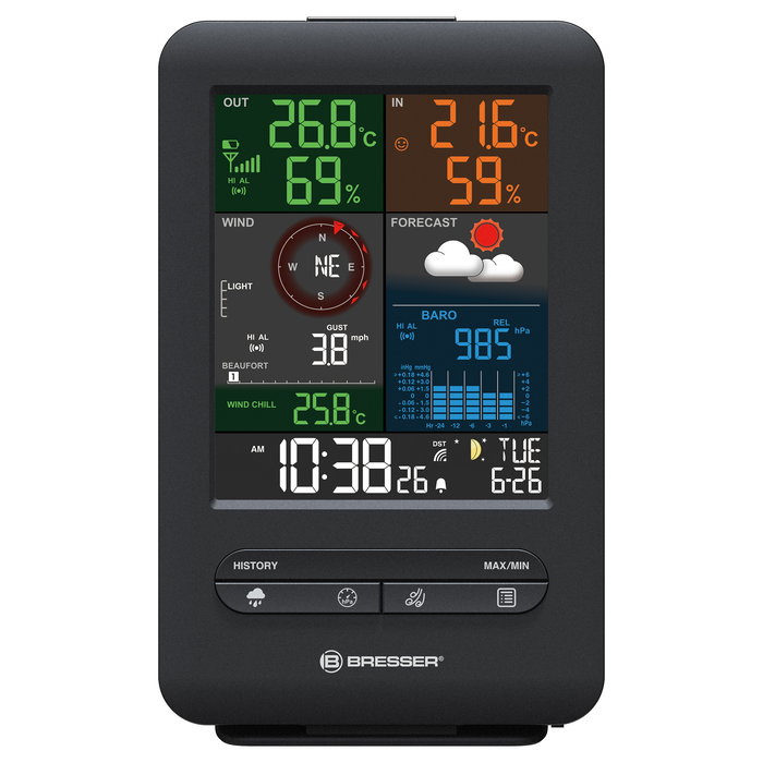 Bresser 5-in-1 Beaufort Estación Meteorológica de Exterior con Higrómetro, Termómetro y Barómetro Bresser 5-in-1 Beaufort Estación Meteorológica de Exterior con Higrómetro, Termómetro y Barómetro
