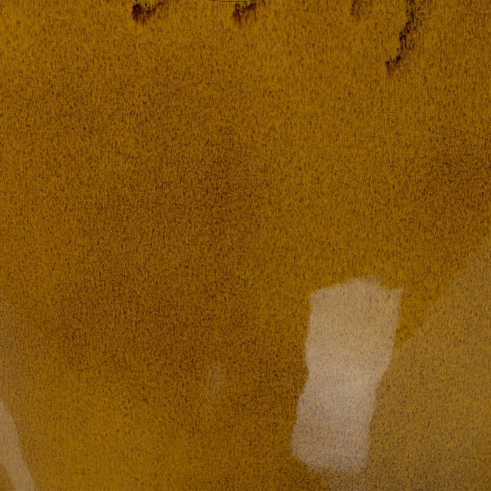 Jarrón Mostaza Cerámica Decoración 39,50 X 39,50 X 60 cm