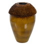 Jarrón Mostaza Cerámica Decoración 39,50 X 39,50 X 60 cm