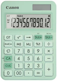 Canon Calculadora de Sobremesa LS-125KB 12 Dígitos, Panel Solar, Batería, Verde, Modelo 80-100001