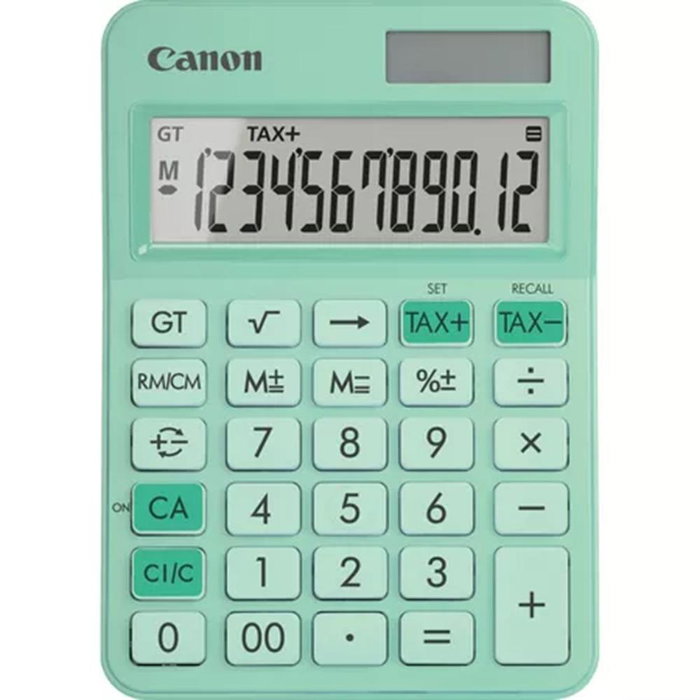 Canon LS-125KB Calculadora de sobremesa 12 dígitos con pantalla LCD, funciones financieras y científica, fuente solar y batería, color verde Canon LS-125KB Calculadora de sobremesa 12 dígitos con pantalla LCD, funciones financieras y científica, fuente solar y batería, color verde