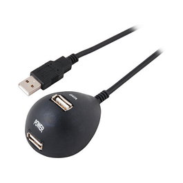EFB Elektronik EB438V2 Cable de extensión USB de escritorio, 1,5 m, Negro