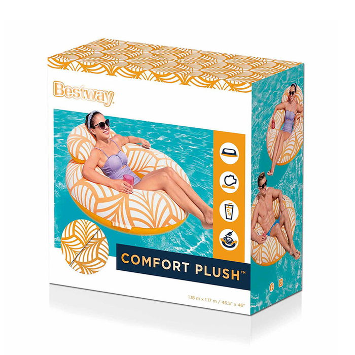 Bestway Sillon Hinchable Confort Deluxe con Respaldo y Asas 118x117 cm Playa y Piscina 43643 Bestway Sillon Hinchable Confort Deluxe con Respaldo y Asas 118x117 cm Playa y Piscina 43643