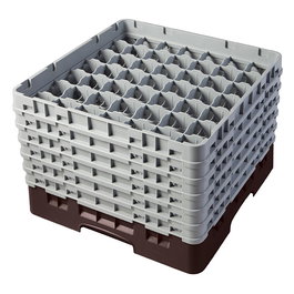 CAMBRO - 49S318-110 - Cesta de lavado 49 comp. 1 altura - 6 cm Ø máx. - alt. máx. 9,4 cm - 50 x 50 x 14,3 cm - Negro