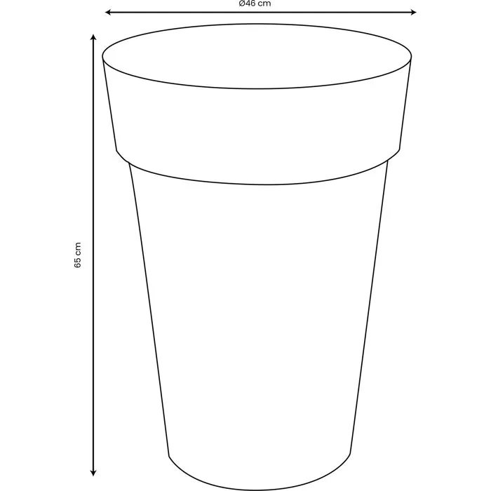 Eda Jarrón Tuscany hoy Ø 46 x H 65 cm 67 L Taupe