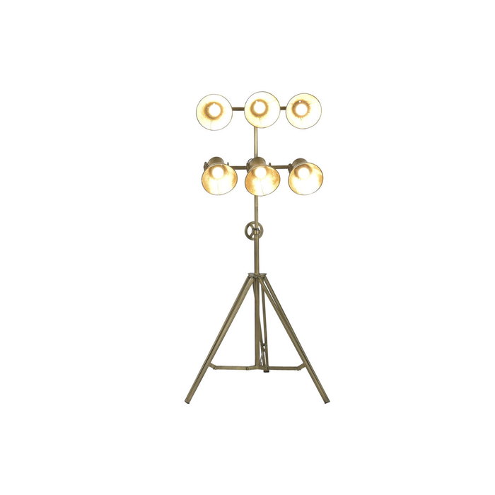 DKD Home Decor Lámpara de Pie de Metal con Foco Dorado DKD Home Decor Lámpara de Pie de Metal con Foco Dorado