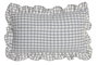 DKD Home Decor Cojín Algodón Reciclado 50x30 Gris con Volantes Vichy