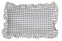 DKD Home Decor Cojín Algodón Reciclado 50x30 Gris con Volantes Vichy