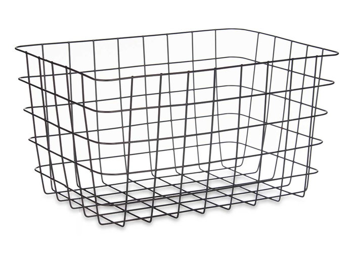 Kinvara Cesta Metal Negra Rectangular 38.5 x 28 x 20.5 cm (Set de 6)