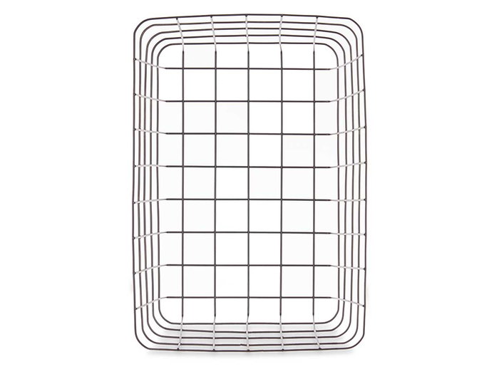 Kinvara Cesta Metal Negra Rectangular 38.5 x 28 x 20.5 cm (Set de 6)